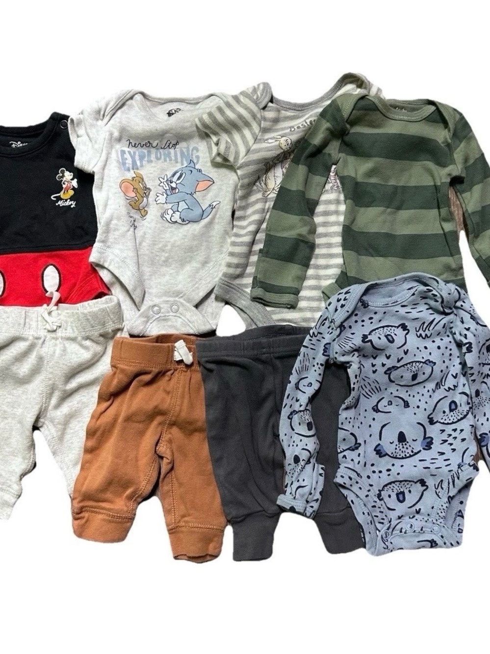 Newborn Baby Clothing Long Sleeve Short Sleeve Pants Disney
